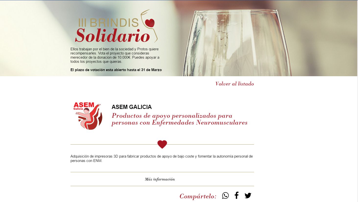 Brindis solidarios Asem protos
